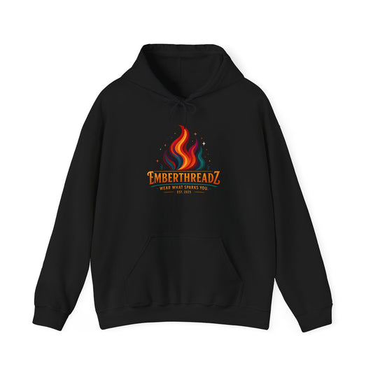 Ember Flame Unisex Hoodie, Cozy Sweatshirt, Fire Graphic Hoodie, Perfect Gift for Campers, Fall Fashion, Casual Wear